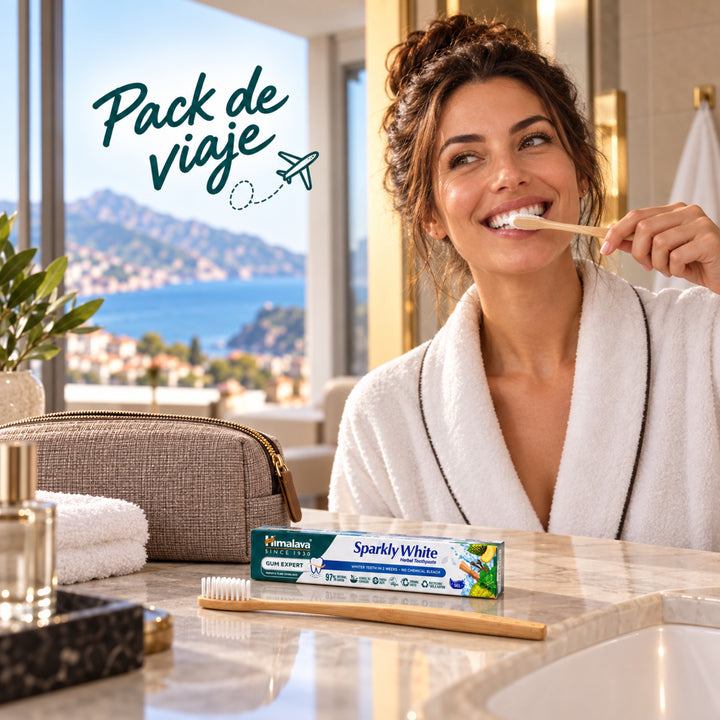 Pasta dental de hierbas Gum Expert: Blanco brillante - Pack de viaje 40g