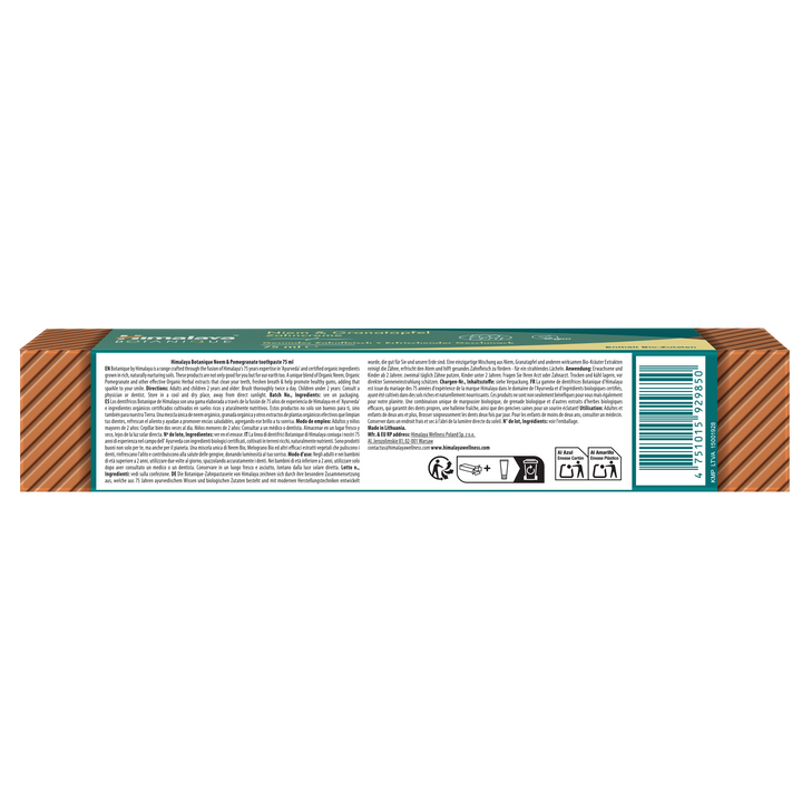 Himalaya Botanique Pasta de Dientes de Neem y Granada 75 ml