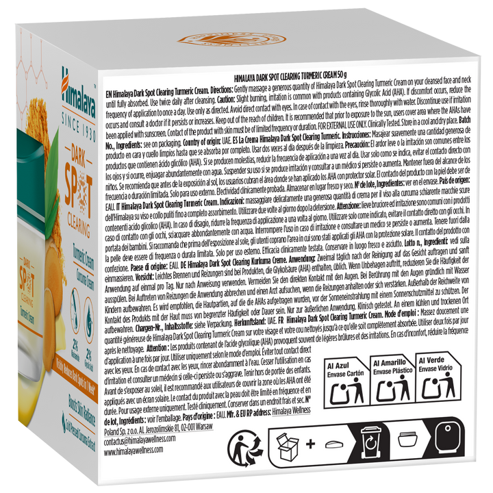 Crema de cúrcuma aclaradora de manchas oscuras de Himalaya