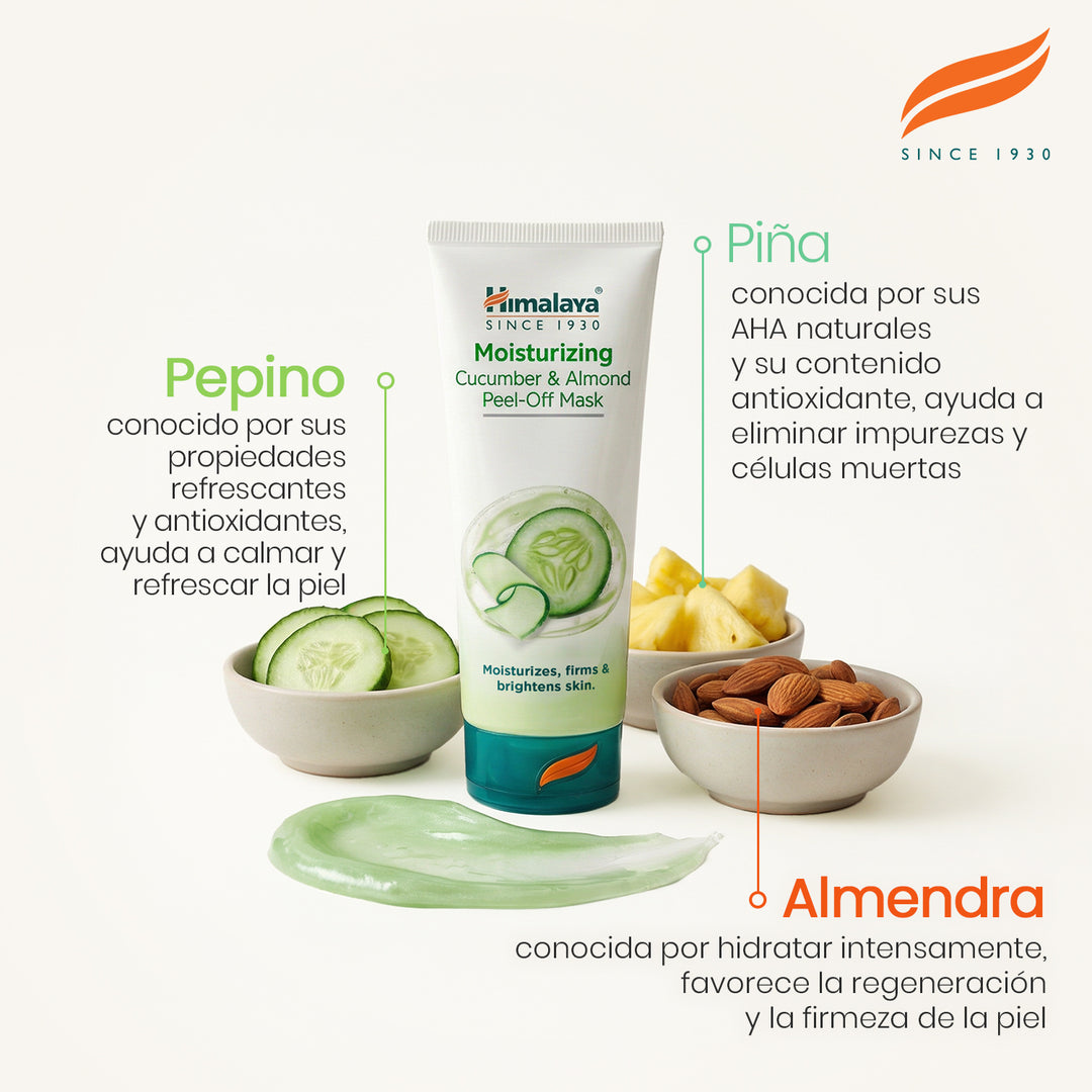 Mascarilla hidratante de pepino y almendra
