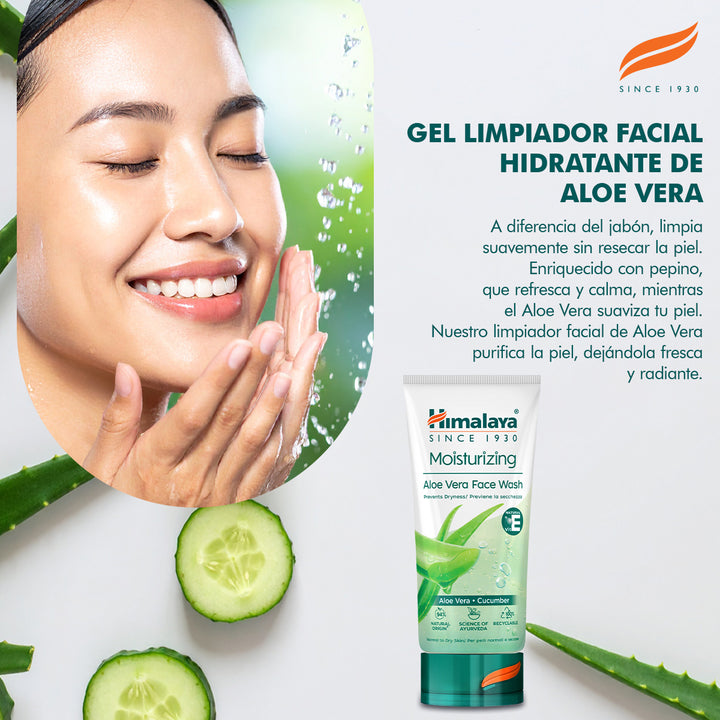 LIMPIADOR FACIAL ALOE VERA HIDRATANTE DE HIMALAYA 150 ML