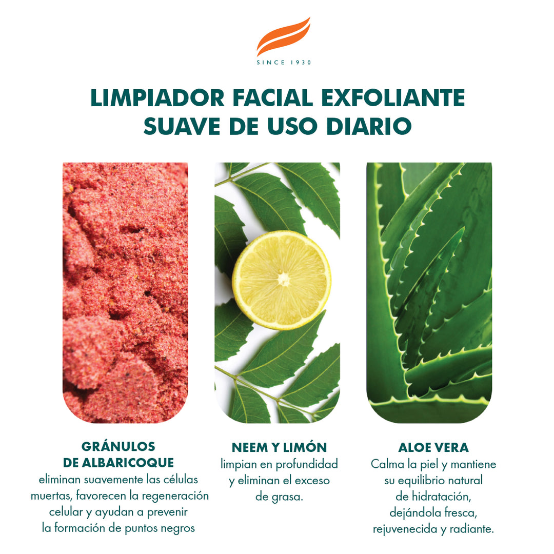 Limpiador facial exfoliante diario