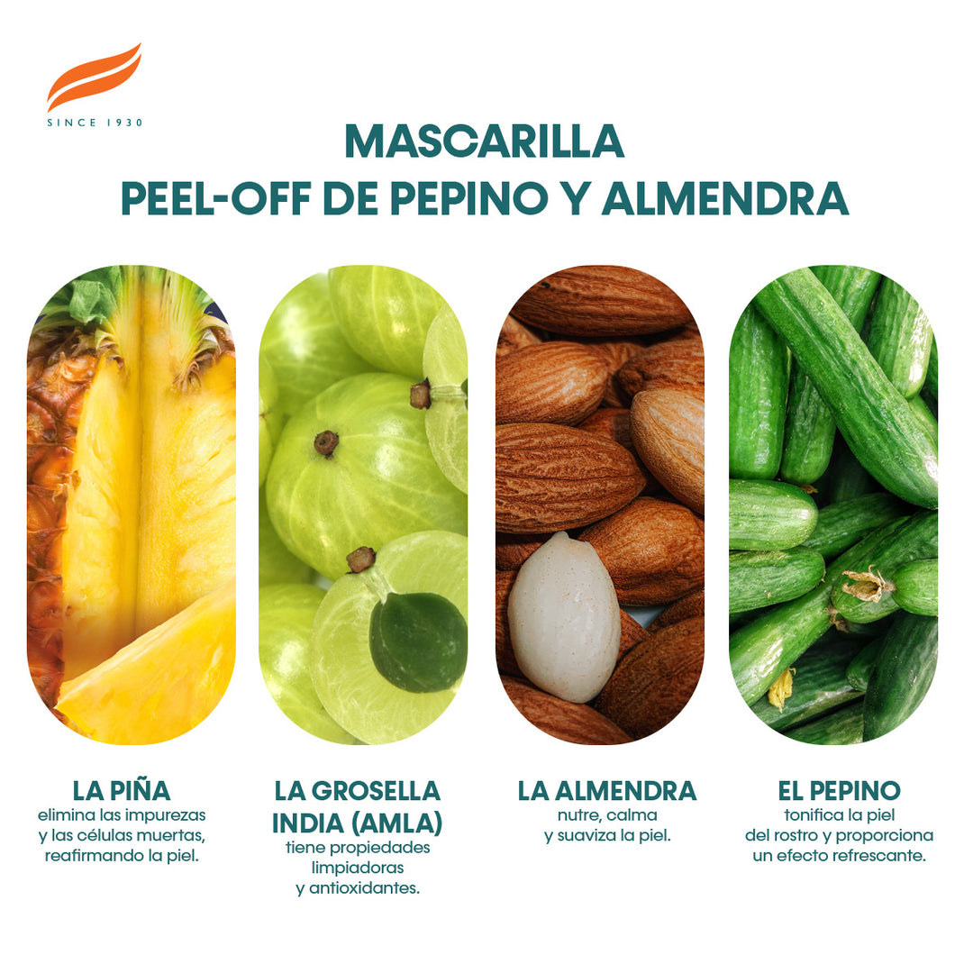 Mascarilla hidratante de pepino y almendra
