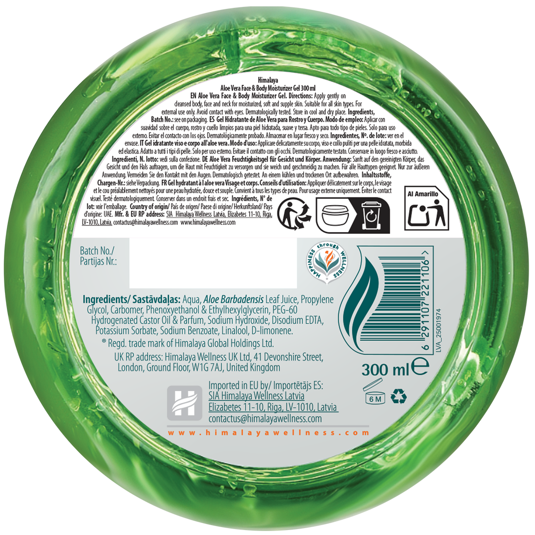 Gel hidratante corporal y facial de aloe vera