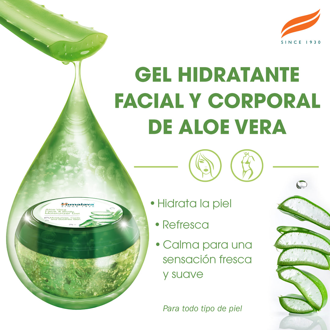 Gel hidratante corporal y facial de aloe vera