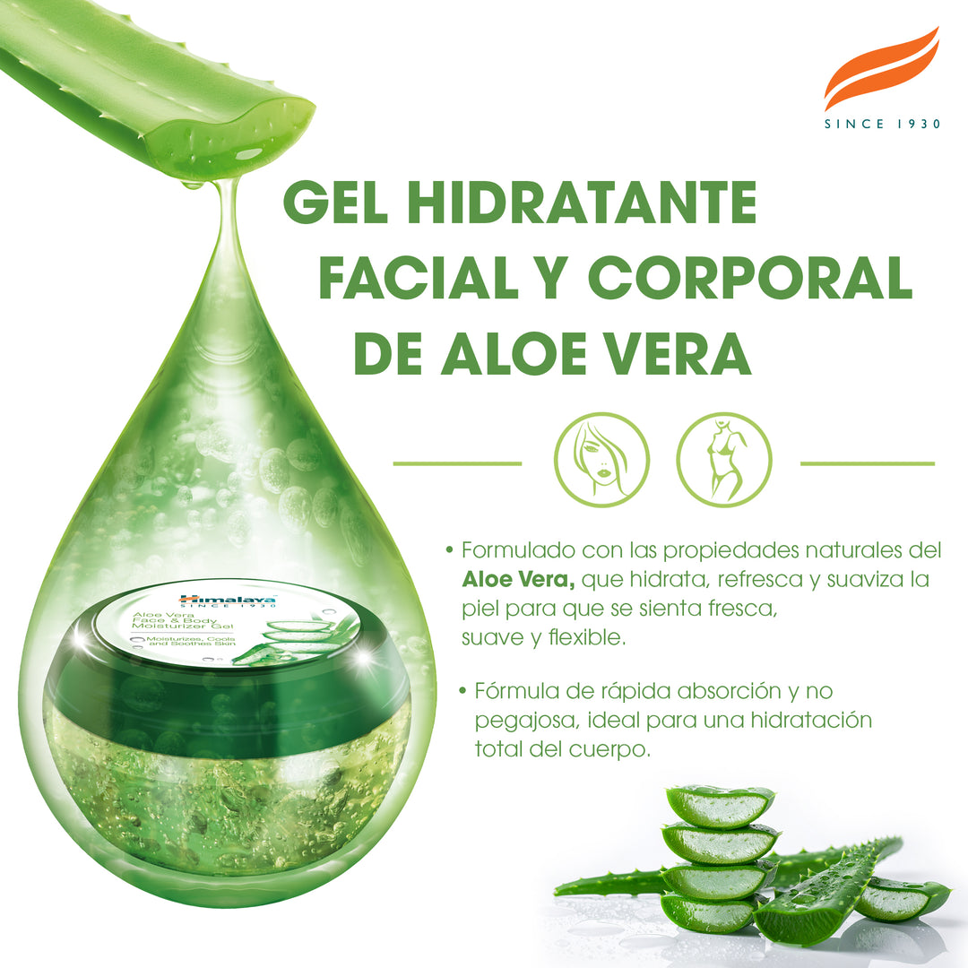 Gel hidratante corporal y facial de aloe vera