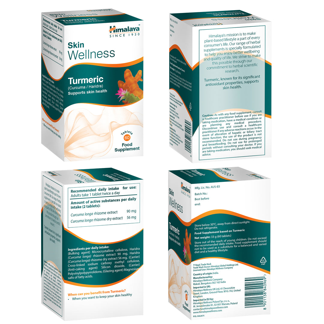 Himalaya Skin Wellness Turmeric - 60 Comprimidos