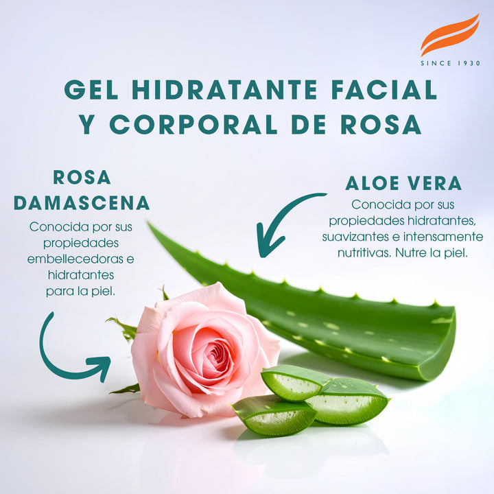 GEL HIDRATANTE FACIAL Y CORPORAL DE ROSAS DE HIMALAYA 300 ML