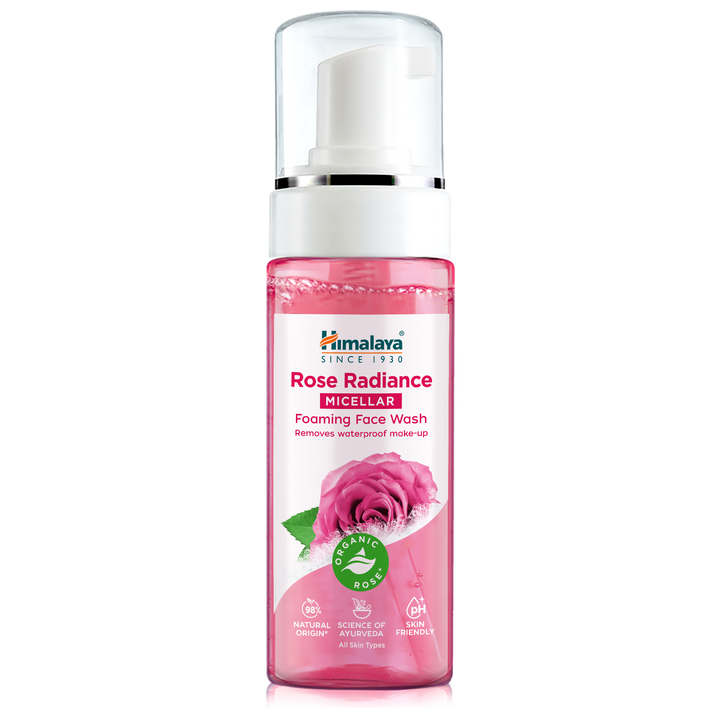 ESPUMA LIMPIADORA MICELAR ROSA RADIANTE DE HIMALAYA 150 ML