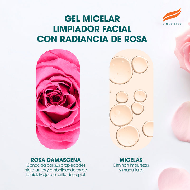 LIMPIADOR FACIAL MICELAR ROSA RADIANTE DE HIMALAYA 150 ML