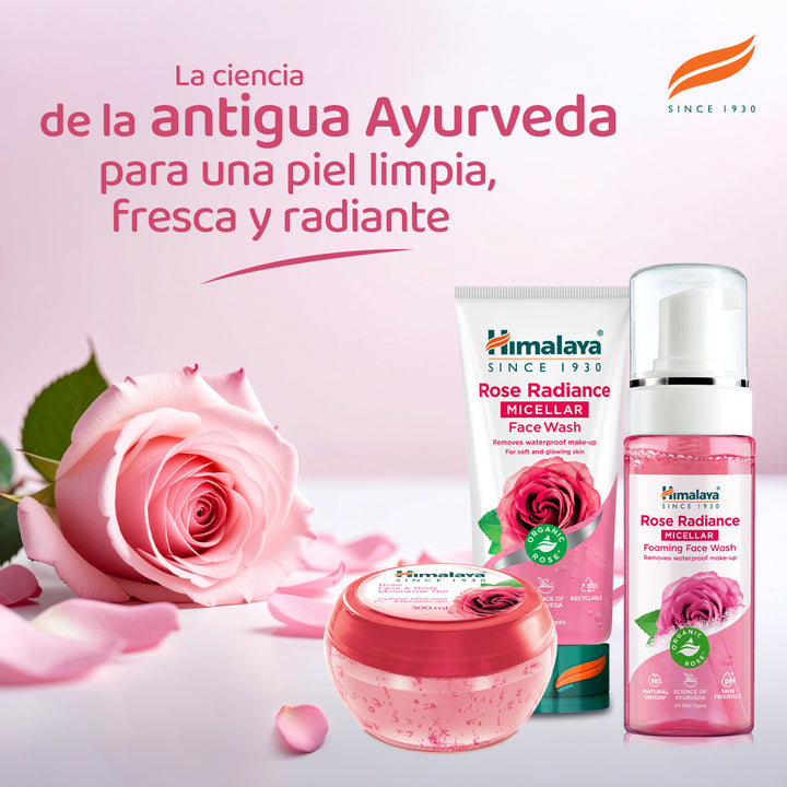 LIMPIADOR FACIAL MICELAR ROSA RADIANTE DE HIMALAYA 150 ML