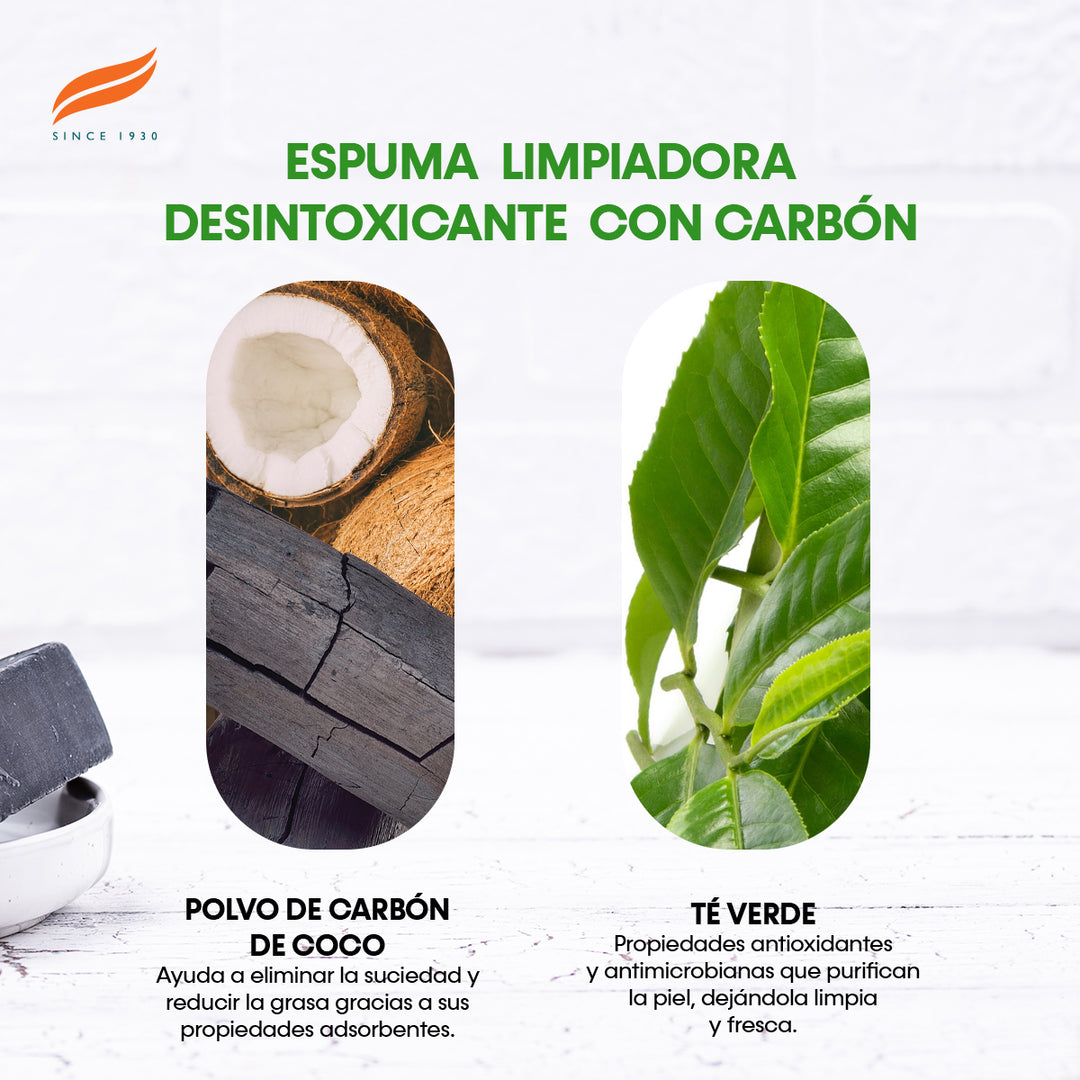 HIMALAYA ESPUMA LIMPIADORA FACIAL DE CARBÓN PURIFICANTE DE 150 ML