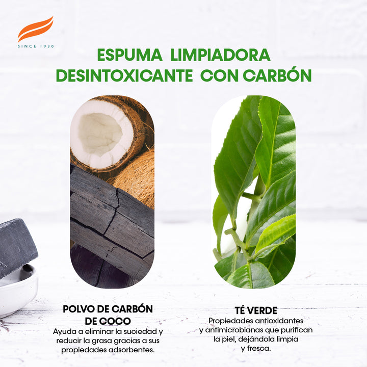 HIMALAYA ESPUMA LIMPIADORA FACIAL DE CARBÓN PURIFICANTE DE 150 ML