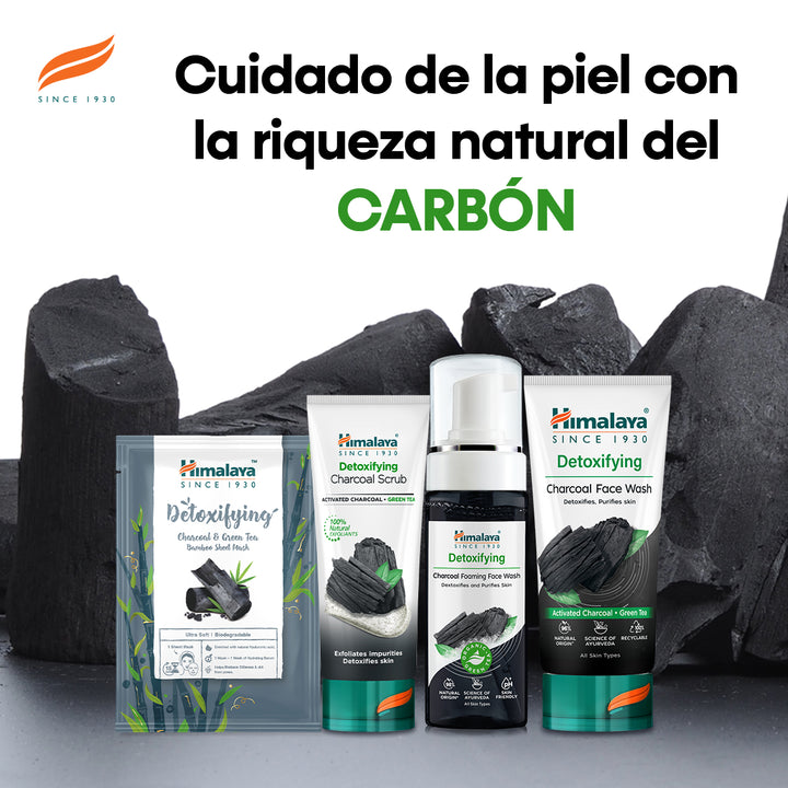 HIMALAYA ESPUMA LIMPIADORA FACIAL DE CARBÓN PURIFICANTE DE 150 ML