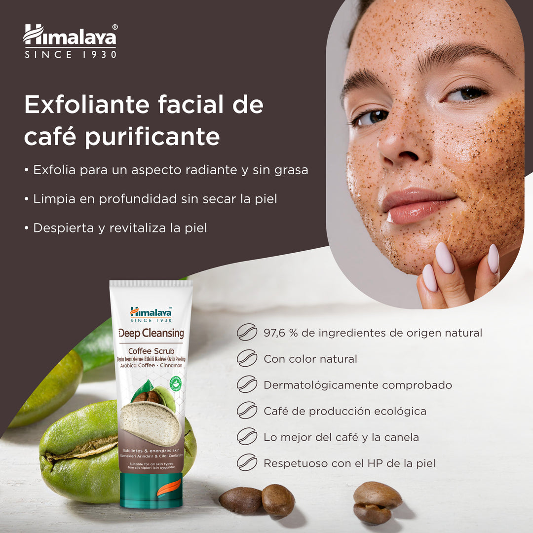 Himalaya Exfoliante facial de café de limpieza profunda - 75 ml