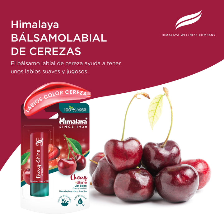 Himalaya Bálsamo Labial Cherry Shine, 4.5 g