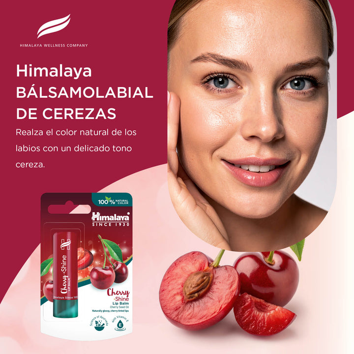 Himalaya Bálsamo Labial Cherry Shine, 4.5 g