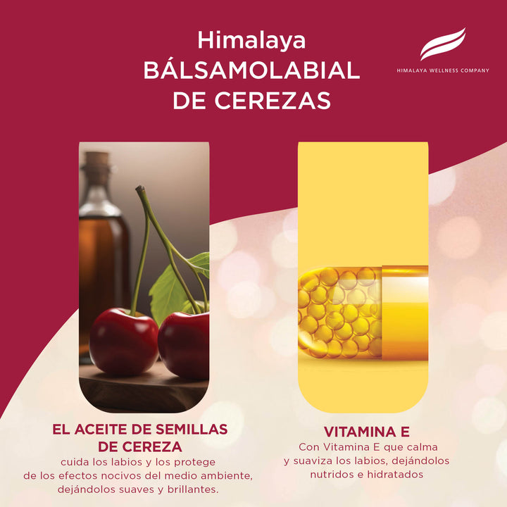 Himalaya Bálsamo Labial Cherry Shine, 4.5 g