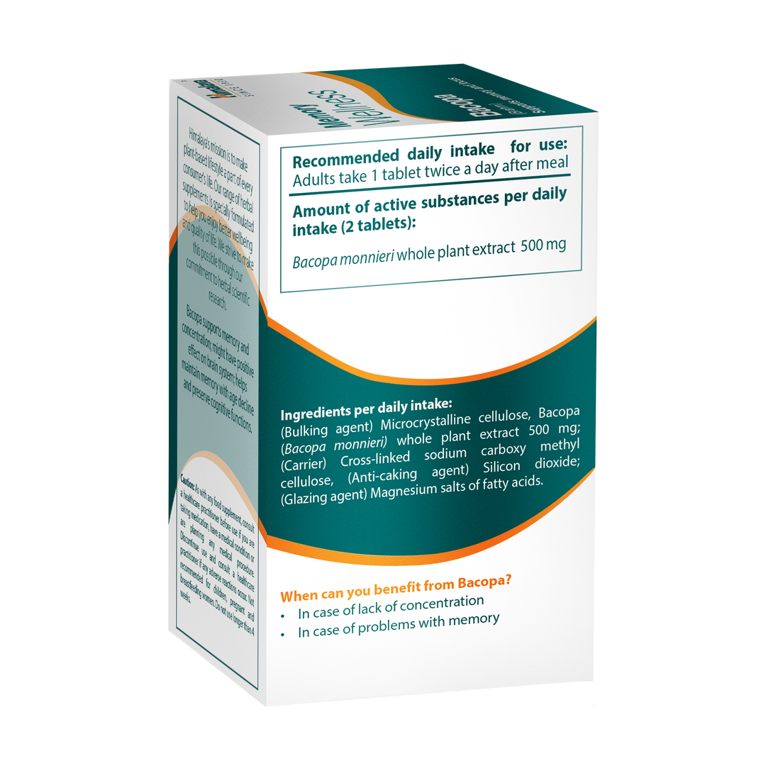 Himalaya Memory Wellness Bacopa - 60 Comprimidos