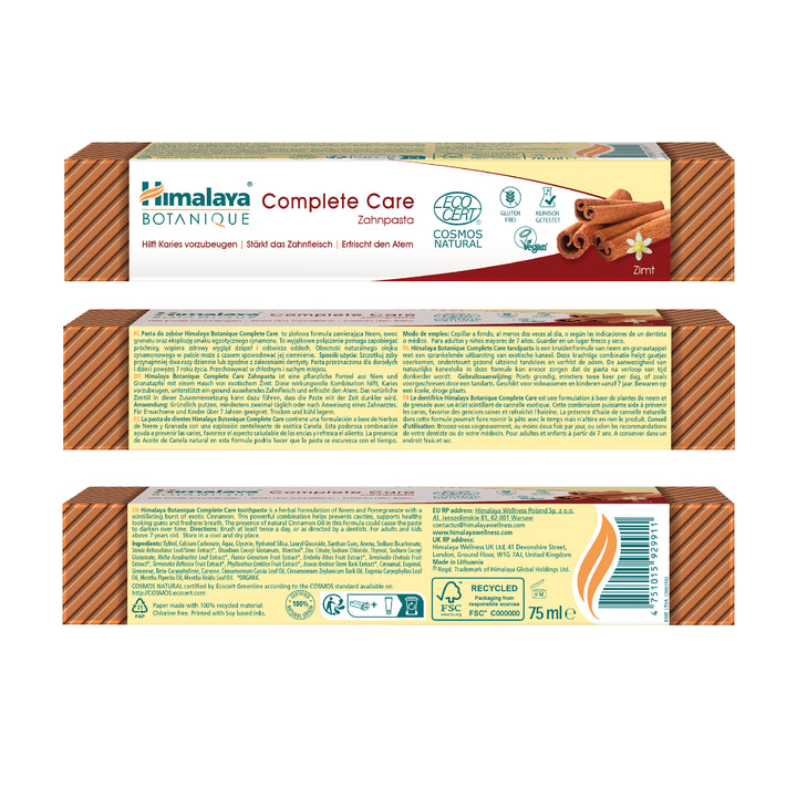 Himalaya Botanique Pasta de Dientes Cuidado Total - Canela 75 ml