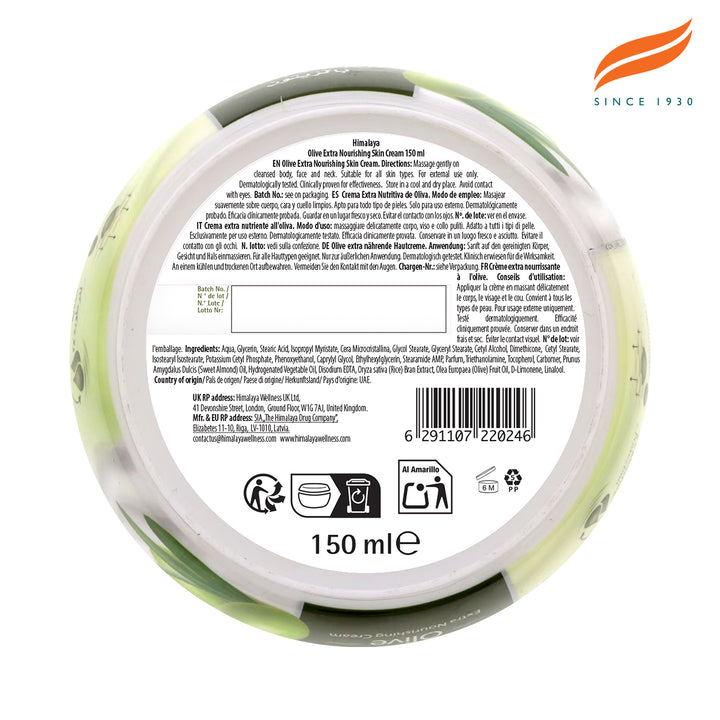 Crema extra nutritiva de oliva
