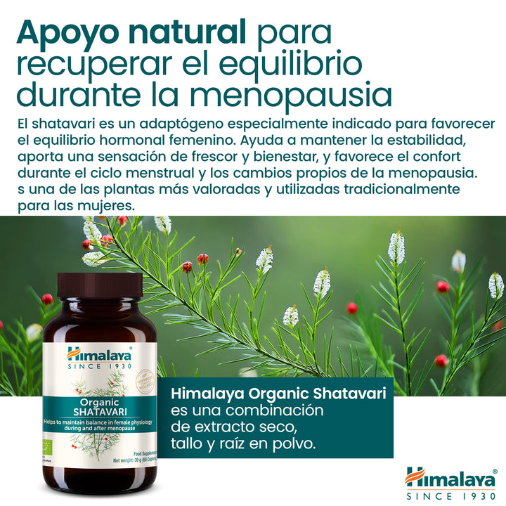 Himalaya Organic Shatavari 60 comprimidos