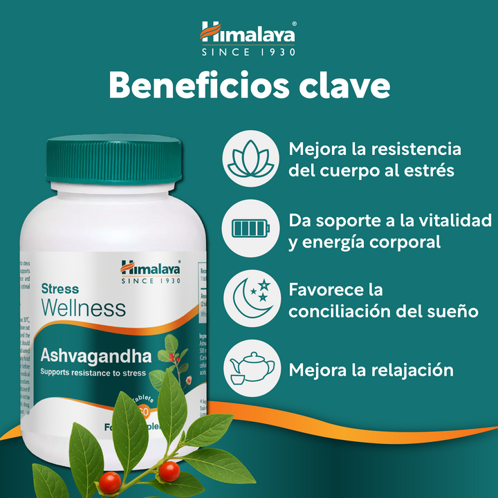 Himalaya Stress Wellness Ashvagandha - 60 Comprimidos
