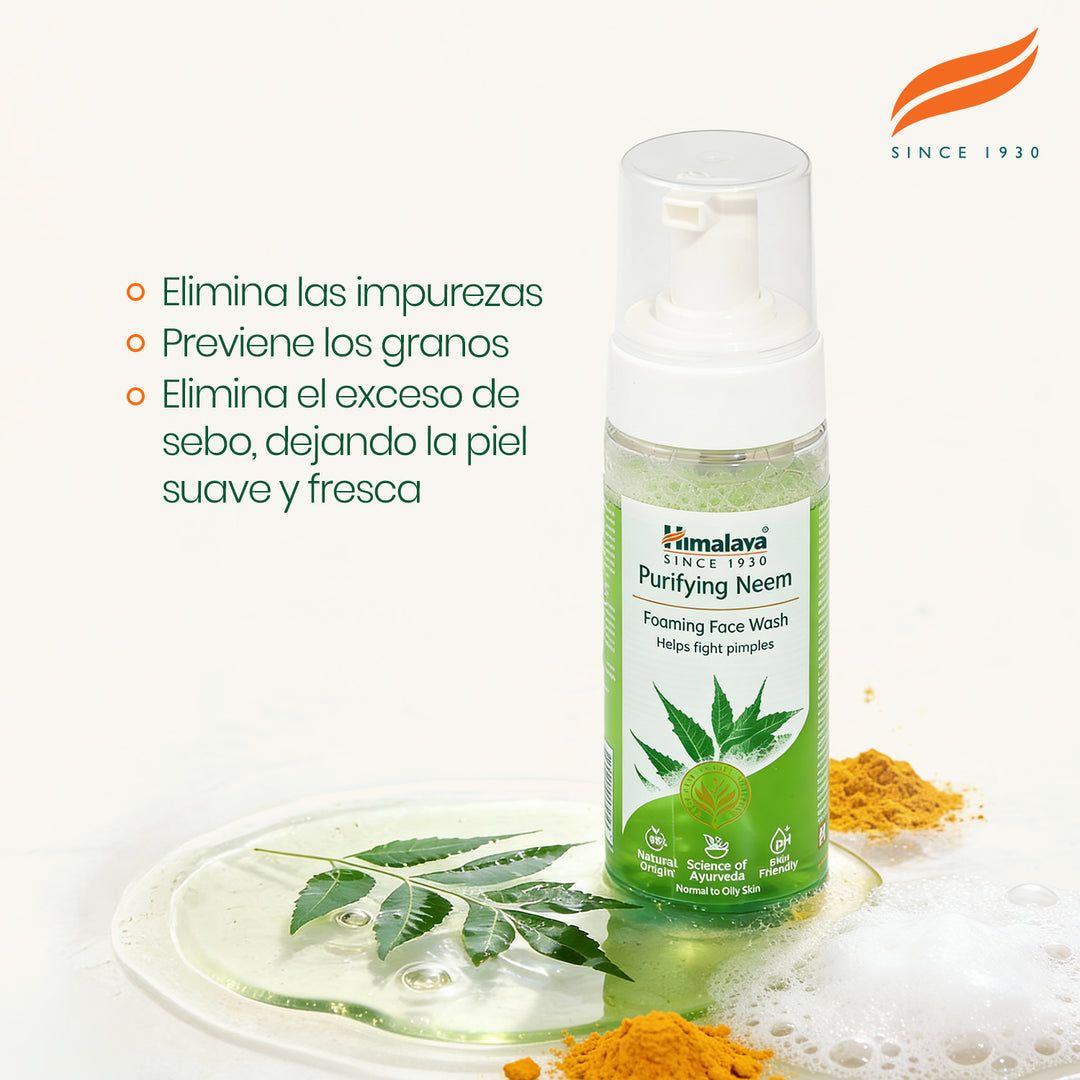 Limpiador facial espumoso purificante de neem