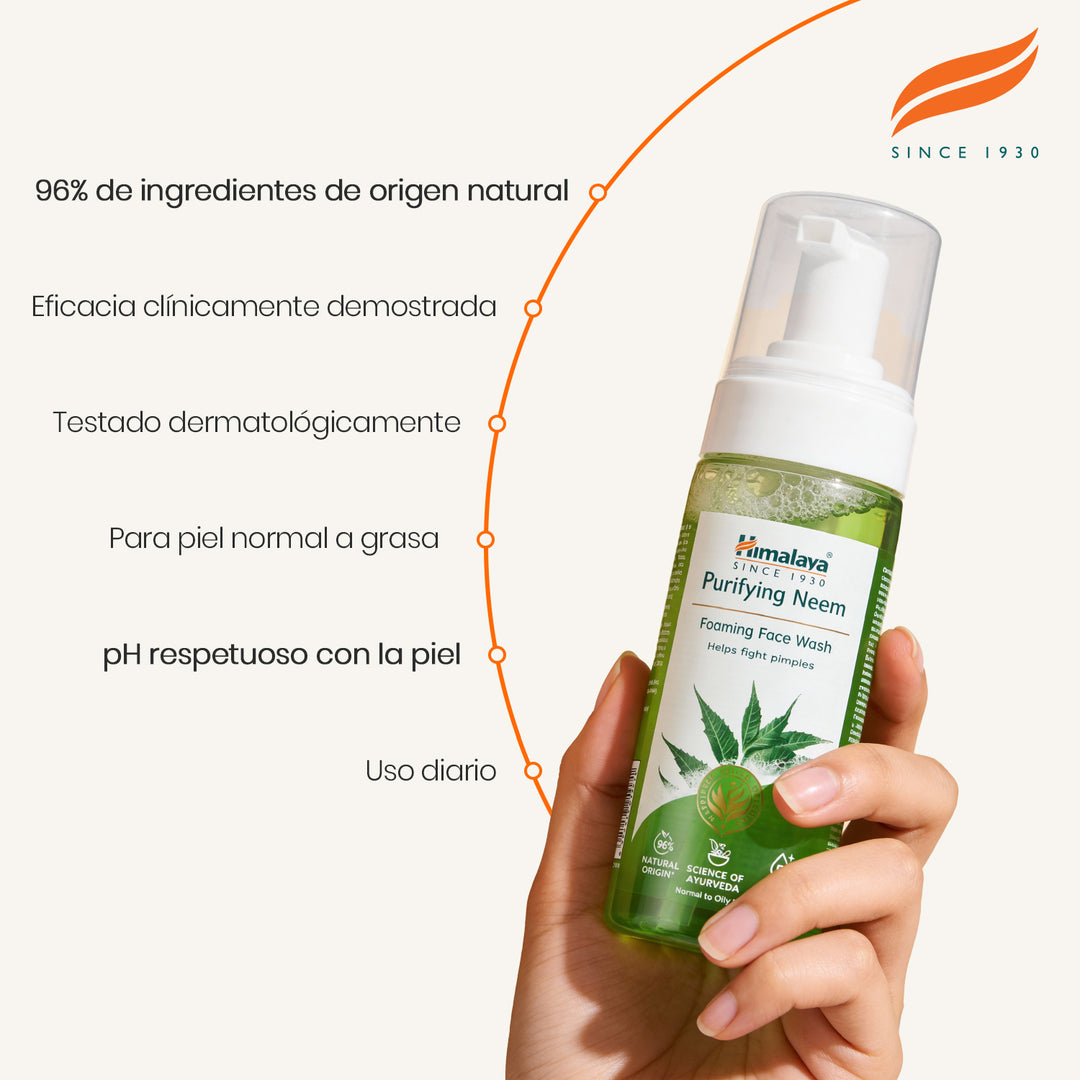 Limpiador facial espumoso purificante de neem