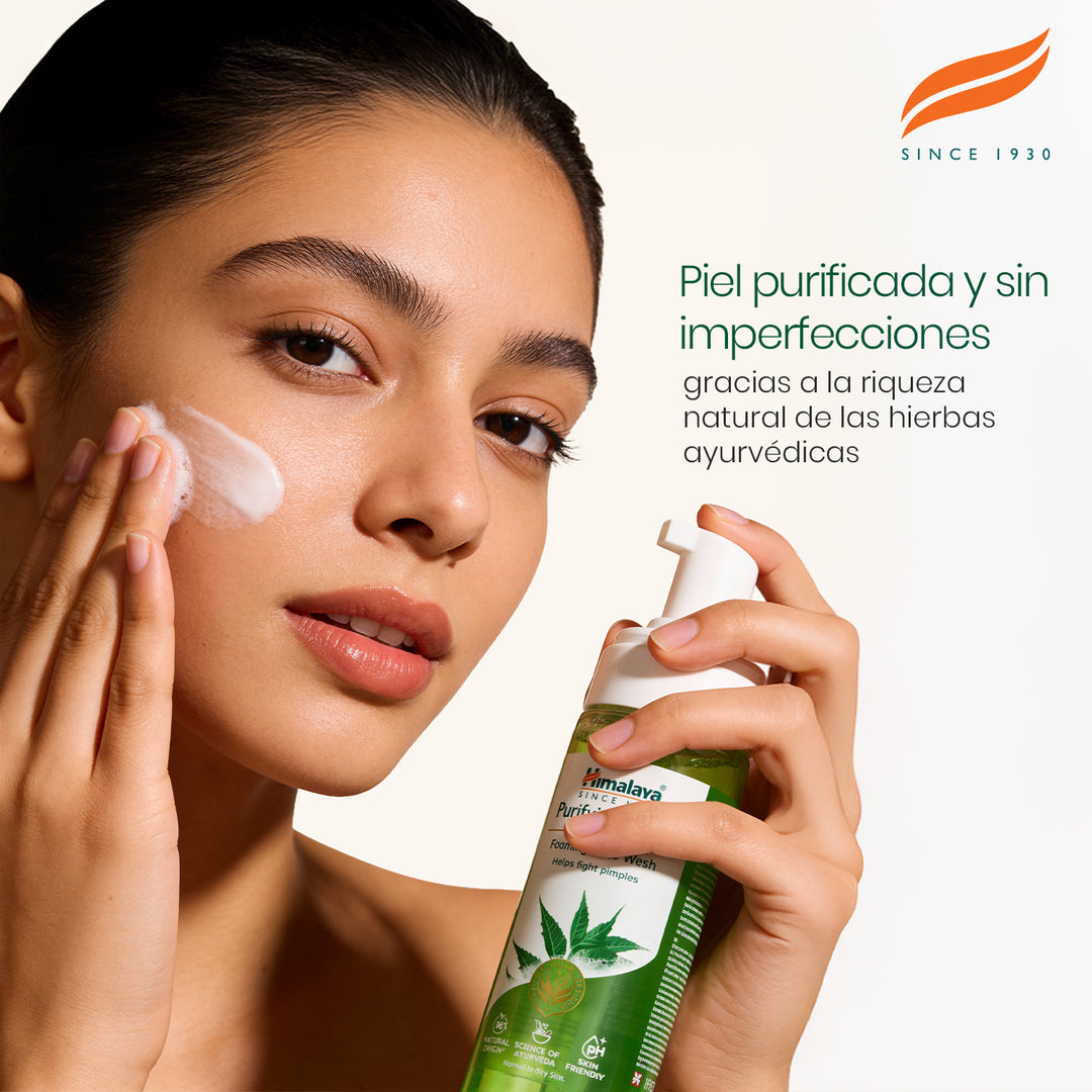 Limpiador facial espumoso purificante de neem