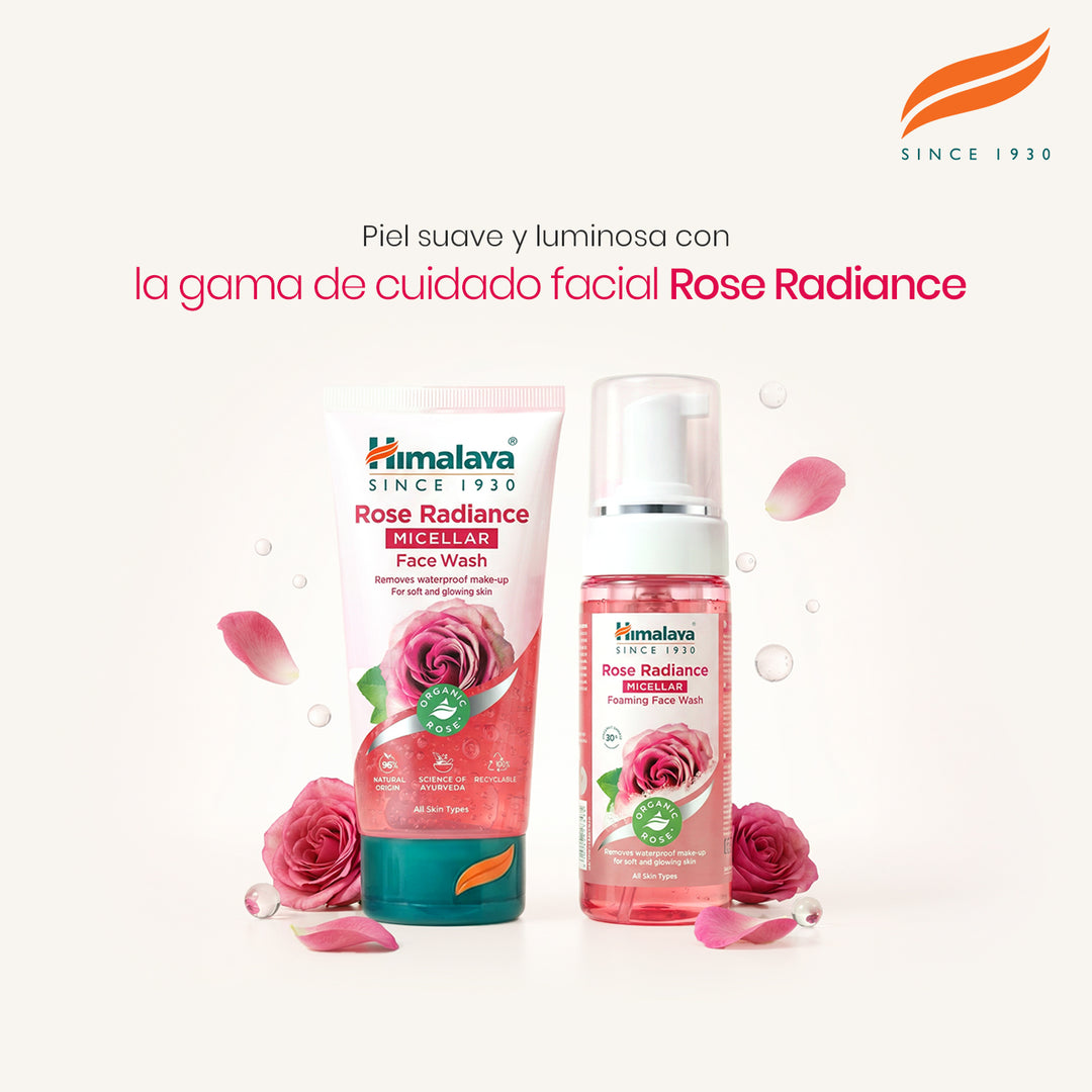 ESPUMA LIMPIADORA MICELAR ROSA RADIANTE DE HIMALAYA 150 ML
