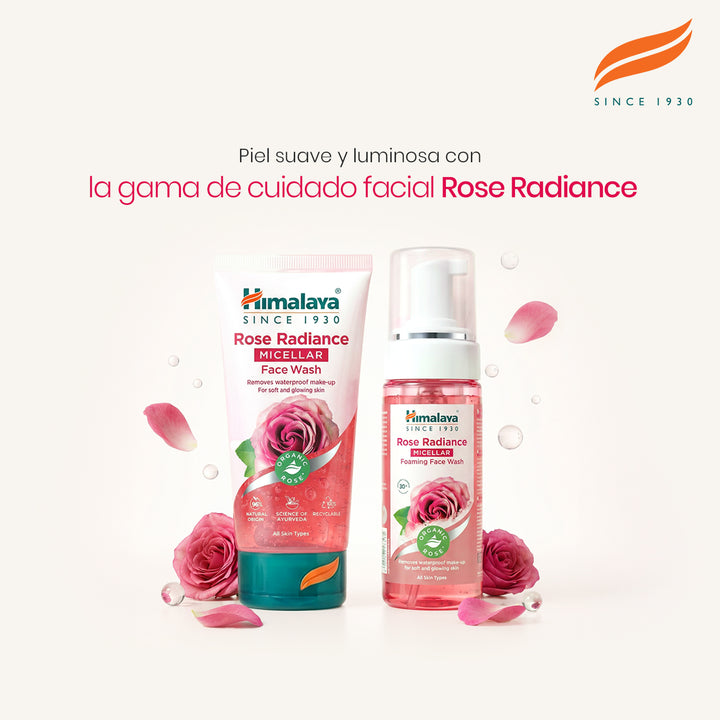 ESPUMA LIMPIADORA MICELAR ROSA RADIANTE DE HIMALAYA 150 ML