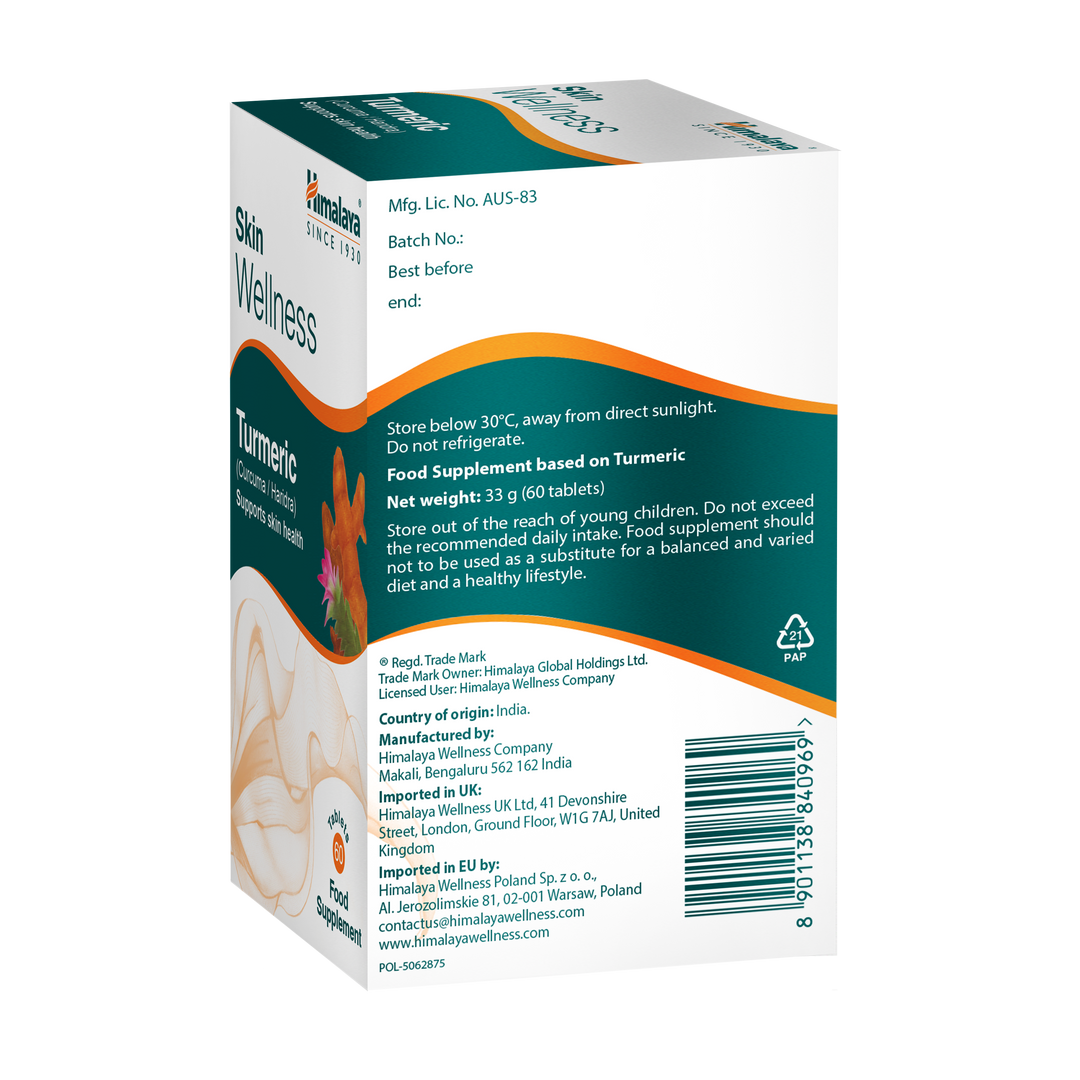 Himalaya Skin Wellness Turmeric - 60 Comprimidos