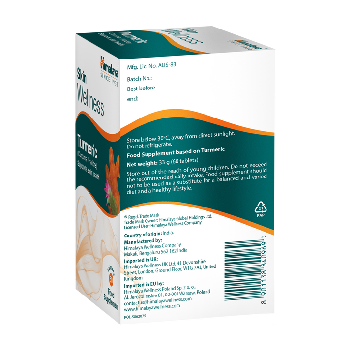 Himalaya Skin Wellness Turmeric - 60 Comprimidos