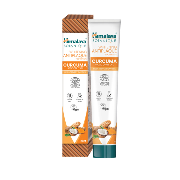 Himalaya Botanique Pasta de dientes Blanqueadora Antiplaca Cúrcuma + Aceite de Coco 75 ml