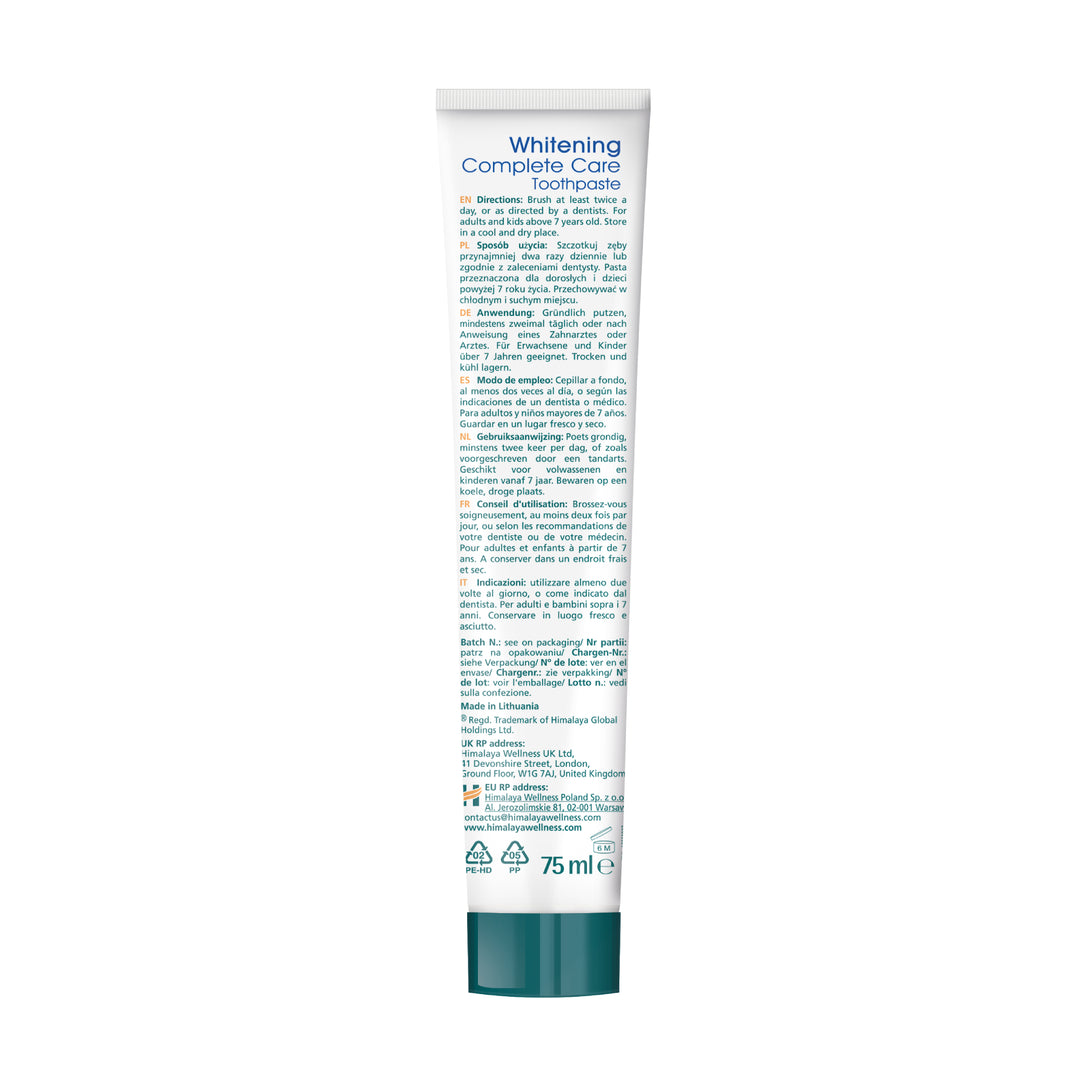 Himalaya Botanique Pasta de Dientes Blanqueadora Cuidado Total - Hierbabuena 75 ml