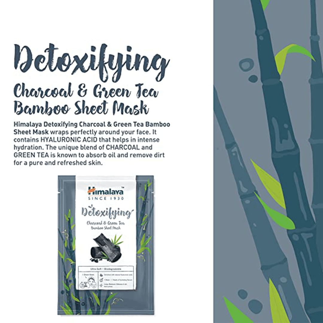 Sheet Mask de Té Verde de Bambú & Carbón